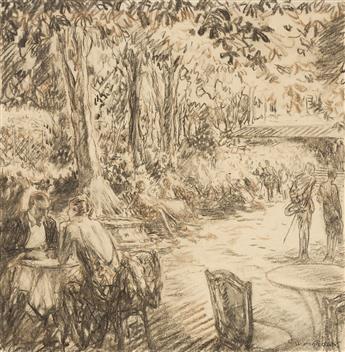WALLACE MORGAN (1873-1948) Central Park scene.